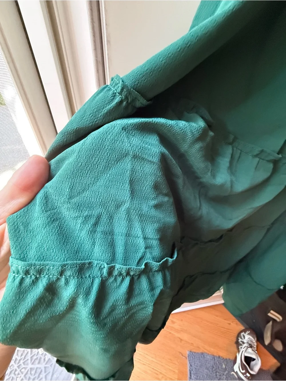 HILL HOUSE ELLIS CREPE DRESS - FOREST GREEN - Picture 3 of 3